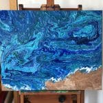Acrylic Pour on 3 Canvasses