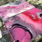 Acrylic Pour on 3 canvasses